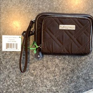 Vera Bradley- On the Square Wristlet 2.0, Espresso